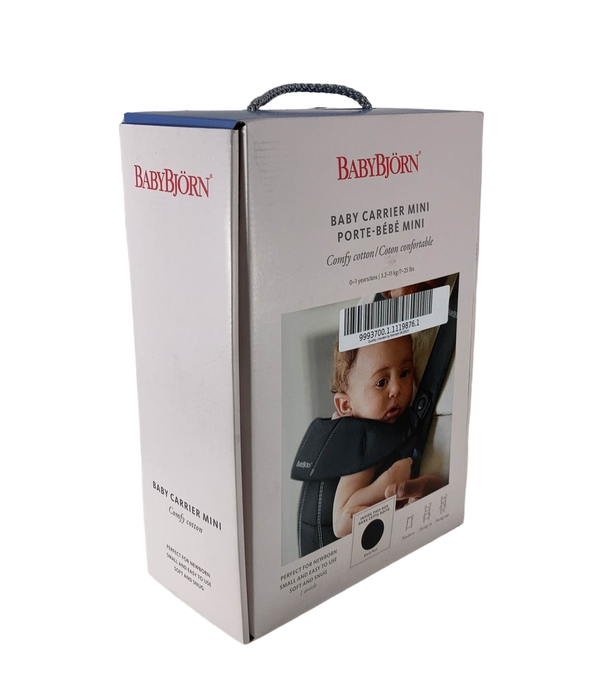 Shop BabyBjorn Baby Carrier Mini, Black Cotton at Goodbuygears