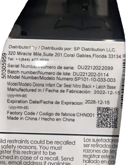 Doona Infant Car Seat & Stroller Combo, Nitro Black, 2022