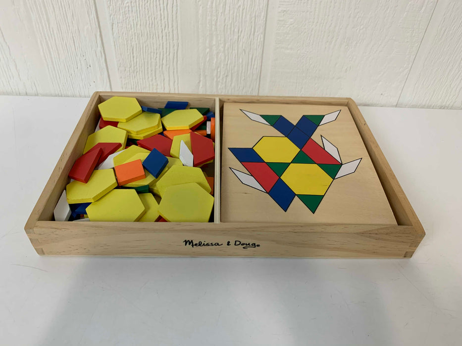 used Melissa & Doug Pattern Blocks And Boards