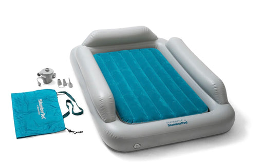 Shop SlumberPod SlumberTot Inflatable Toddler Bed, Gray/Teal at Goodbuygears