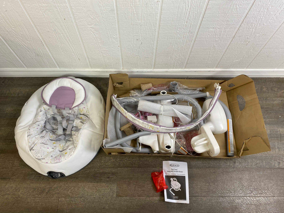 secondhand Graco Duet Sway Swing With Portable Bouncer, Maxton Fashion