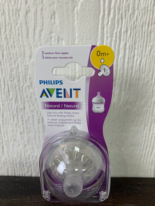 used Philips Avent Natural Baby Bottle Nipple - Newborn 0M+ - 2pk