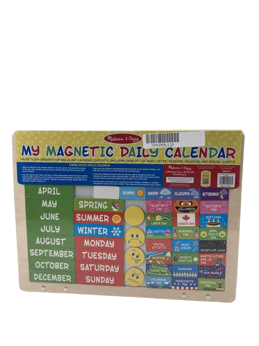 secondhand Melissa & Doug My First Daily Magnetic Calendar