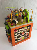 used B. Toys Zany Zoo Wooden Activity Cube