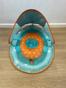 secondhand SwimWays Baby Spring Float with Sun Canopy, Blue and Orange