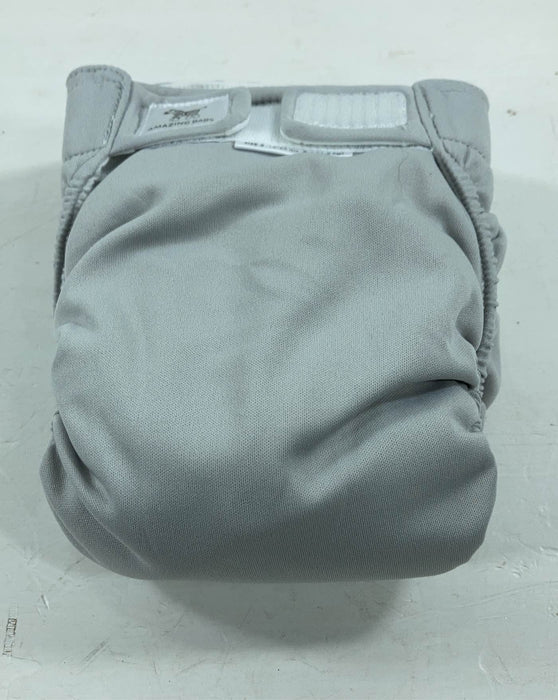 used Smart Nappy NextGen Hybrid Cloth Diaper Cover, Size 3 12-25 lbs Grey