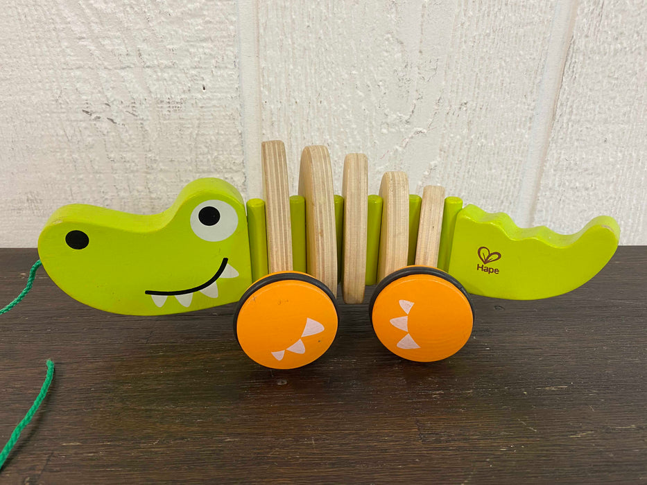 secondhand Hape Walk-A-Long Croc