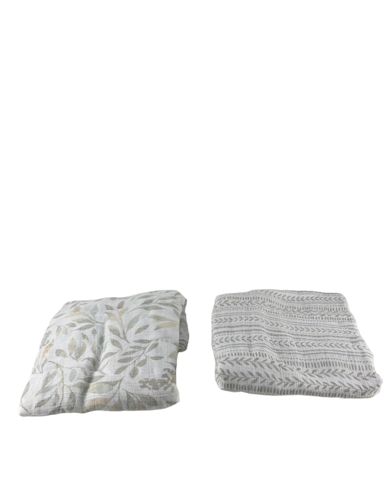 Shop Crane Baby Cotton Muslin Swaddle Set of 2, Willow Leafy at Goodbuygears