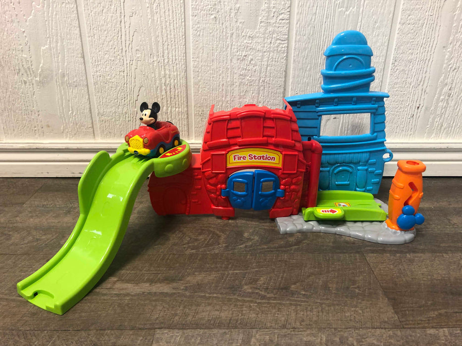 used VTech Go! Go! Smart Wheels Mickey Mouse Silly Slides Fire Station