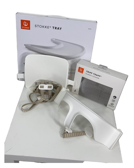 Shop Stokke Tripp Trapp Complete High Chair, White, Grey Dots at Goodbuygears