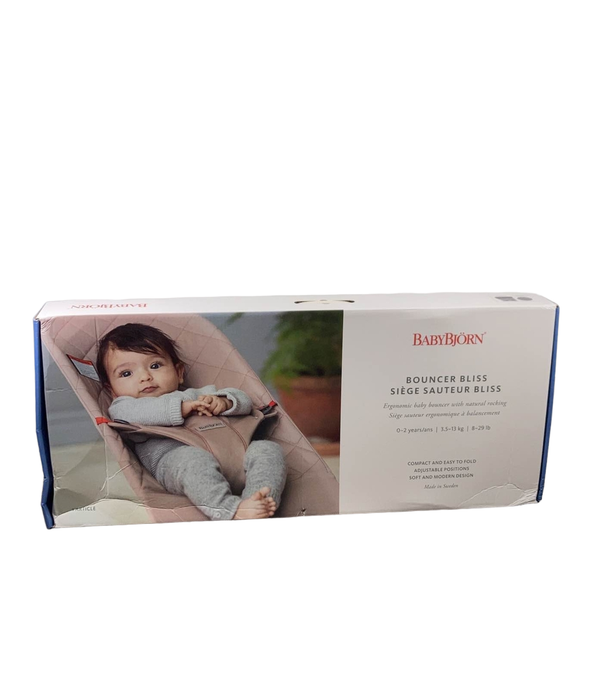 Shop BabyBjorn Bouncer Bliss, Dark Gray Frame, Dark Purple Classic Quilt at Goodbuygears