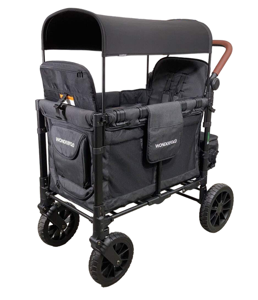 Shop Wonderfold W2 Luxe Multifunctional Double Stroller Wagon, Volcanic Black, 2023 at Goodbuygears