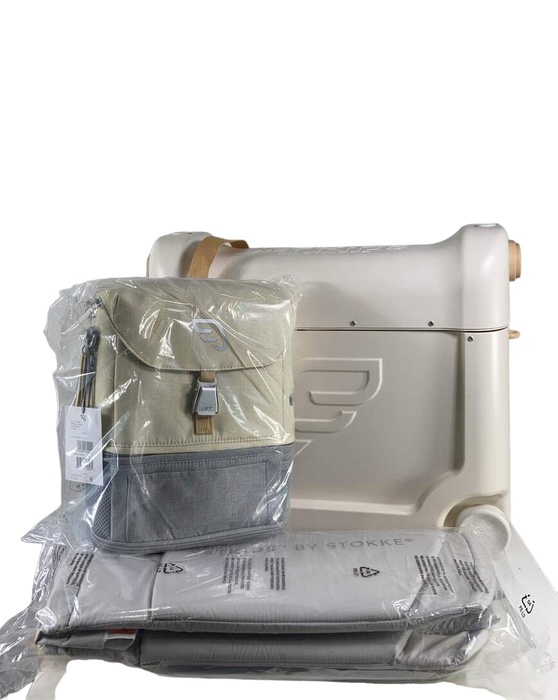 Shop Stokke JetKids BedBox + Crew Backpack Travel Bundle, Full Moon at Goodbuygears