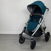 Shop UPPAbaby VISTA V2 Stroller, Finn (Deep Sea) at Goodbuygears