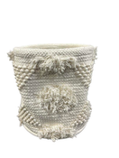 used Crate & Kids Dottie Woven Macrame Kids Small Storage Bin, Natural