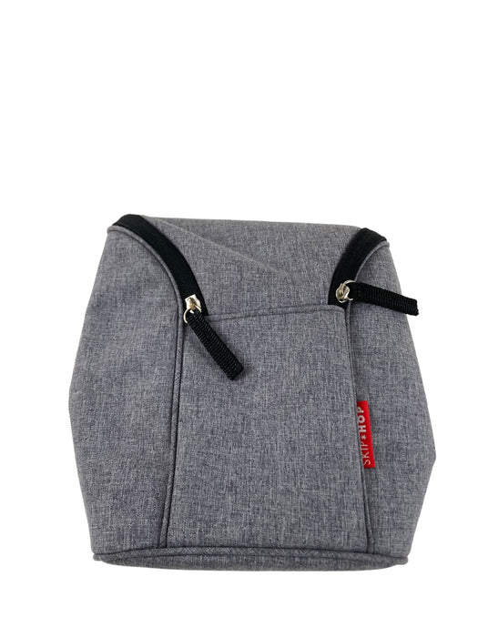 used Skip Hop Grab And Go Double Bottle Bag, Grey Melange & black