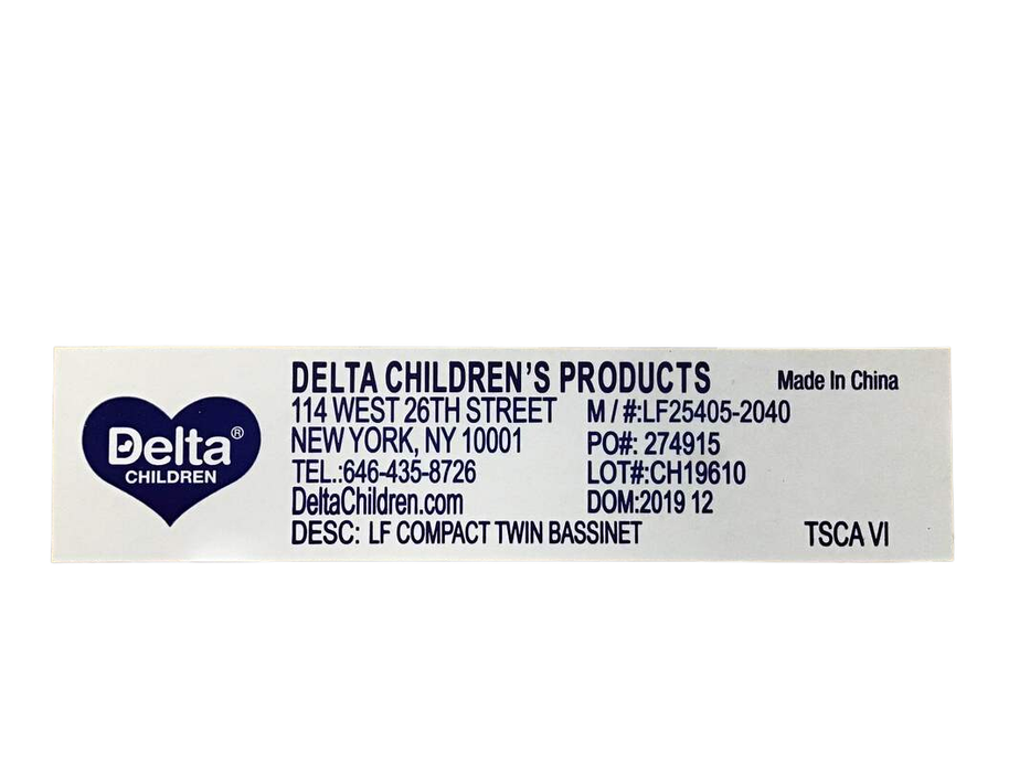 Shop Delta Children Little Folks Twin EZ Fold Ultra Compact Double Bassinet at Goodbuygears
