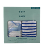 Shop Aden + Anais Essentials Cotton Muslin Swaddle, 2Pk, Seafaring at Goodbuygears