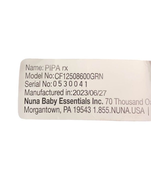 Shop Nuna PIPA rx Infant Car Seat with RELX Base, 2023, Granite at Goodbuygears