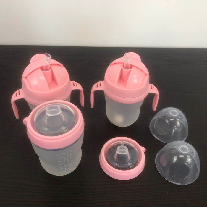 used BUNDLE Sippy Cups, Comotomo Weighted Straw Sippy Cup Conversion Kit
