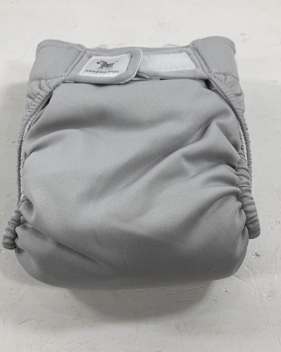 used Smart Nappy NextGen Hybrid Cloth Diaper Cover, Size 3 12-25 lbs Grey