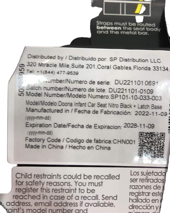 Doona Infant Car Seat & Stroller Combo, 2022, Nitro Black