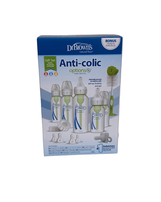 Shop Dr. Brown's Natural Flow Options+ Anti-Colic Newborn Gift Set, Green, 18 Count at Goodbuygears