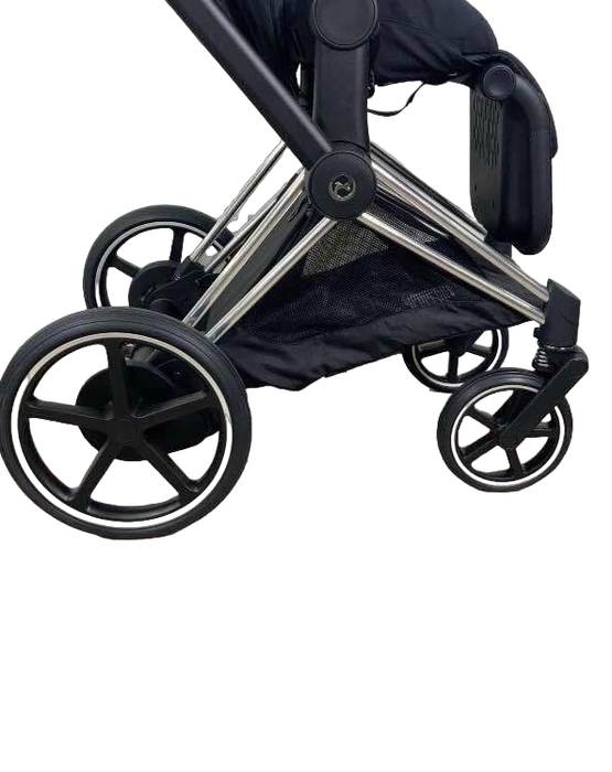 Shop Cybex E-PRIAM Electric Stroller, 2021, Chrome With Black Details, Premium Black at Goodbuygears