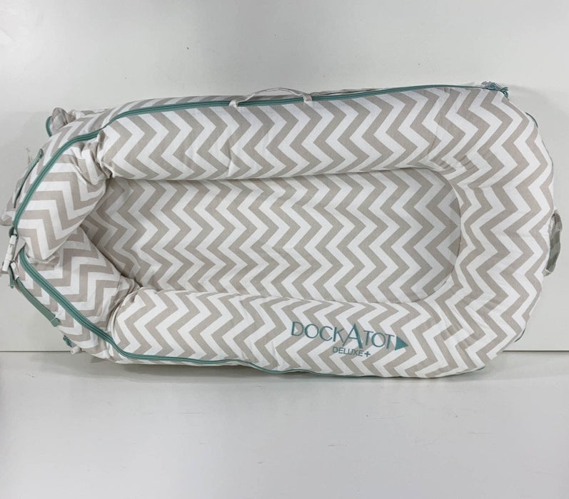 Shop DockATot Deluxe+ Dock, Silver Lining (Chevron) at Goodbuygears