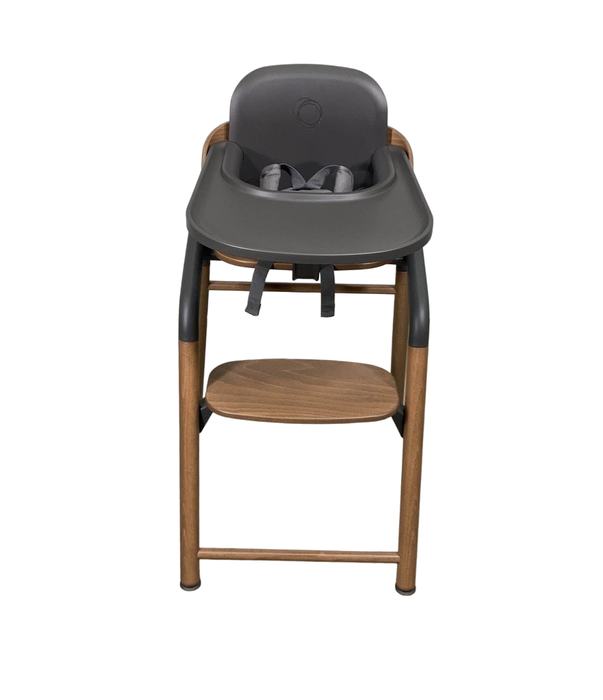 secondhand Bugaboo Giraffe High Chair Complete, Warm Wood And Gray