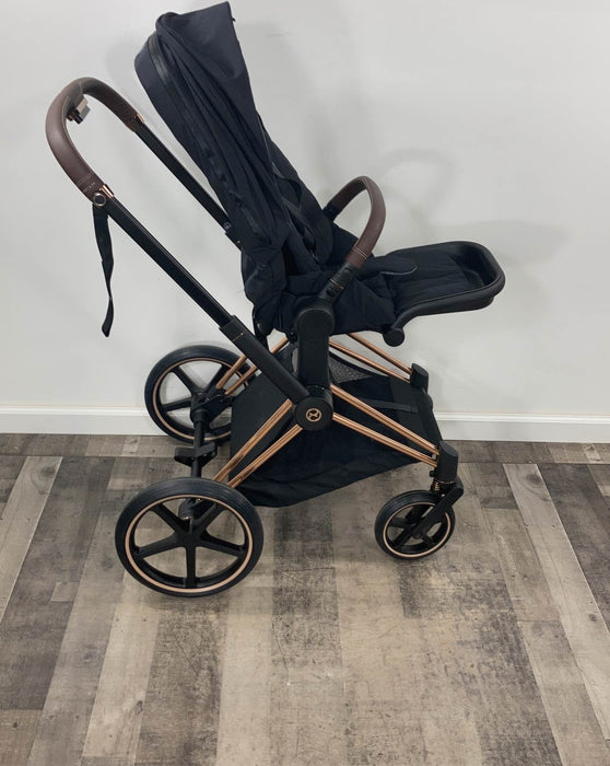 Shop Cybex PRIAM Stroller, 2022, Rosegold, Deepest Black at Goodbuygears