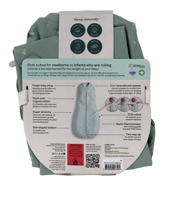 Shop ErgoPouch Cocoon Swaddle Bag, 0.2 TOG, 3-6M, Sage at Goodbuygears