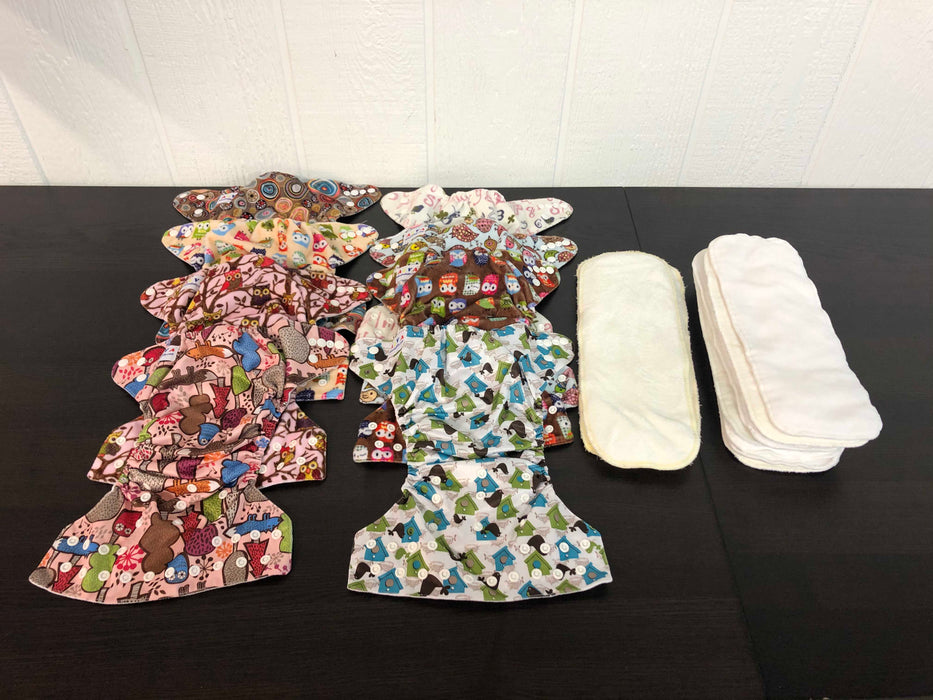 used BUNDLE Cloth Diapers, One Size Pocket
