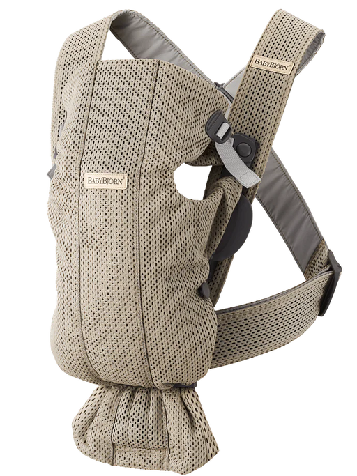 Shop BabyBjorn Baby Carrier Mini, Gray Beige 3D Mesh at Goodbuygears