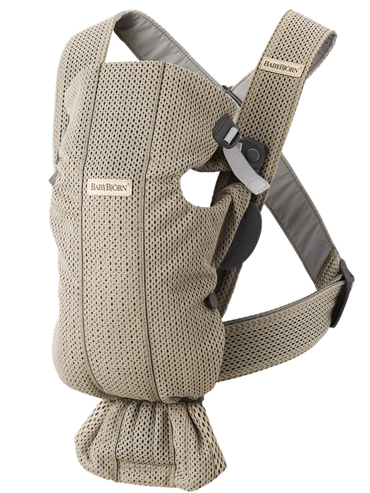 Shop BabyBjorn Baby Carrier Mini, Gray Beige 3D Mesh at Goodbuygears