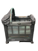 secondhand Graco Travel Lite Crib, Gray