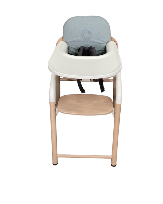 Shop Bugaboo Giraffe High Chair, w/ Ice Blue Baby Set, Neutral Wood/White at Goodbuygears