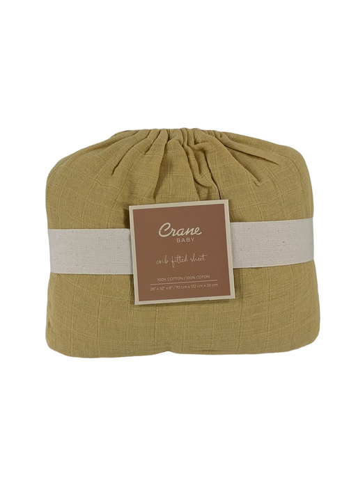 Shop Crane Baby Crib Fitted Sheet, Ochre at Goodbuygears
