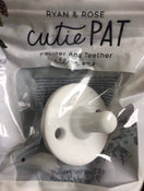 Shop Ryan & Rose Cutie Pat Pacifier & Teether, White, Stage 1 at Goodbuygears