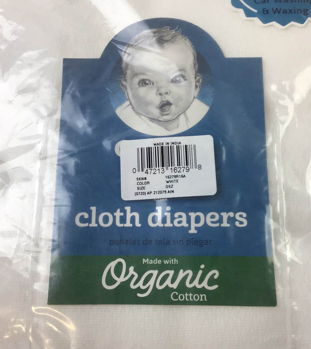 Shop Gerber Prefolds Cloth Diapers, Organic Cotton, 20x27 inches at Goodbuygears