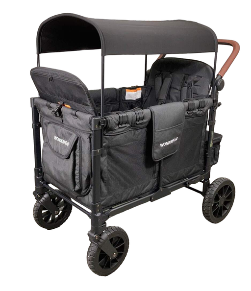 Shop Wonderfold W4 Luxe Quad Stroller Wagon, 2023, Volcanic Black at Goodbuygears