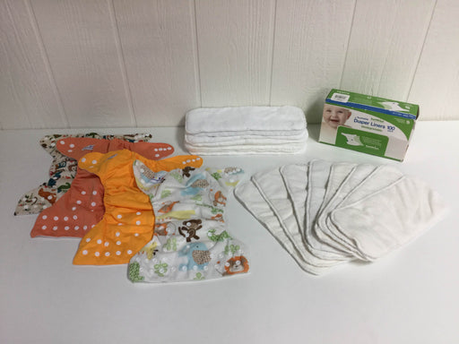 used Alva Baby One Size Adjustable Cloth Diapers