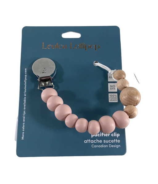 Shop LouLou Lollipop Pacifier Clip, Colour Block, Dusty Rose at Goodbuygears