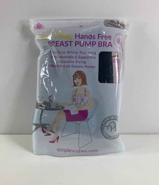 used Simple Wishes Hands Free Pumping Bra, XS-L, Black