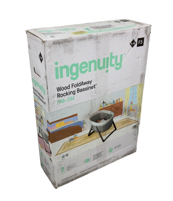 secondhand Ingenuity Foldaway Rocking Wood Bassinet