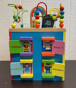 secondhand ALEX Toys Discover My Busy Town Wooden Activity Cube