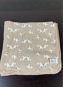 used Gymboree Reversible Blanket, Beige with Zebra’s