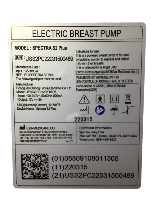 Spectra Baby S2 Plus Electric Breast Pump