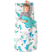 Shop JumpOff Jo Little Jo's Extra Long Nap Mat with Weighted Blanket, Tiny Dino Blue at Goodbuygears