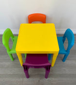 used Tot Tutors Kids Plastic Table and 4 Chairs Set